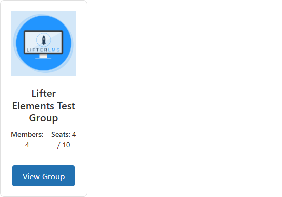 Groups List widget rendered as a grid of group cards